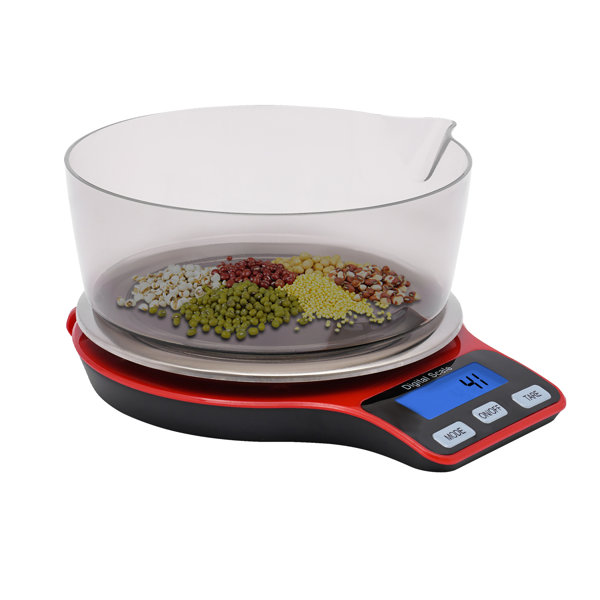 JOYDING 5" Rechargeable Kitchen Food Scale with Bowl Digital 0.1g